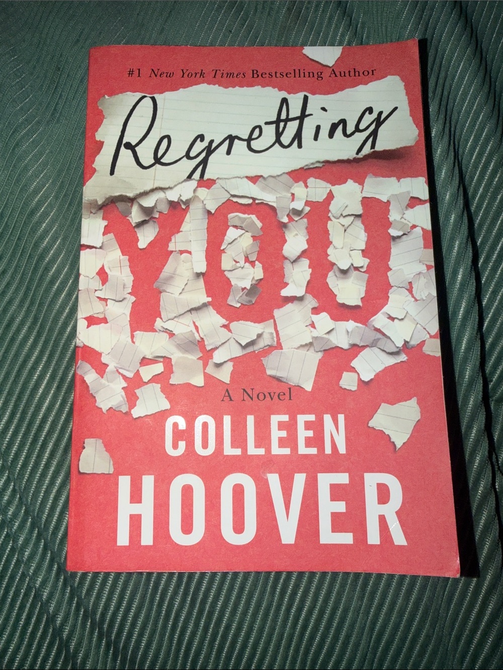 Regretting You Wall Art - Red Book Cover Print